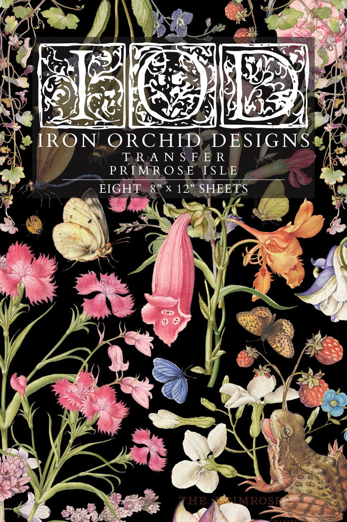 IOD Decor Transfer Primrose Isle 8"x12" 8-Pages Pad by Iron Orchid Designs