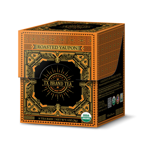 TX Brand Tea Roasted Yaupon Box of 16 Tea Bags
