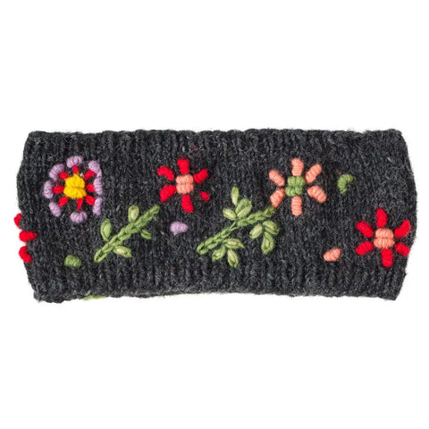 Hippie Red Flower Crochet Headband