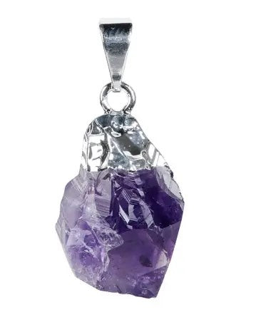 Hippie Rough-Cut Amethyst Pendant