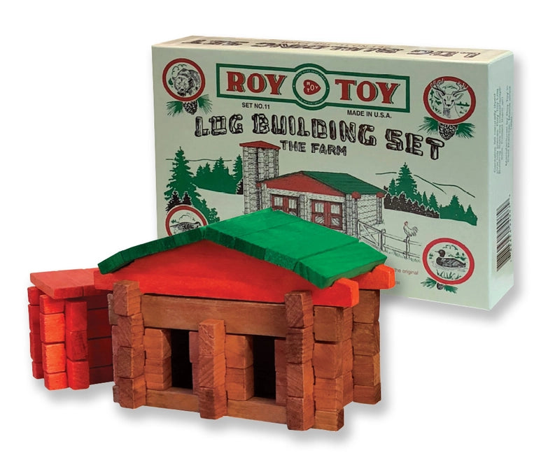 Roy Toy Build a Log Farm Set