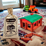 Roy Toy Log Cabin Set with Canvas Bag