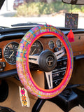 Steering Wheel Cover, 12" - Dark Pink