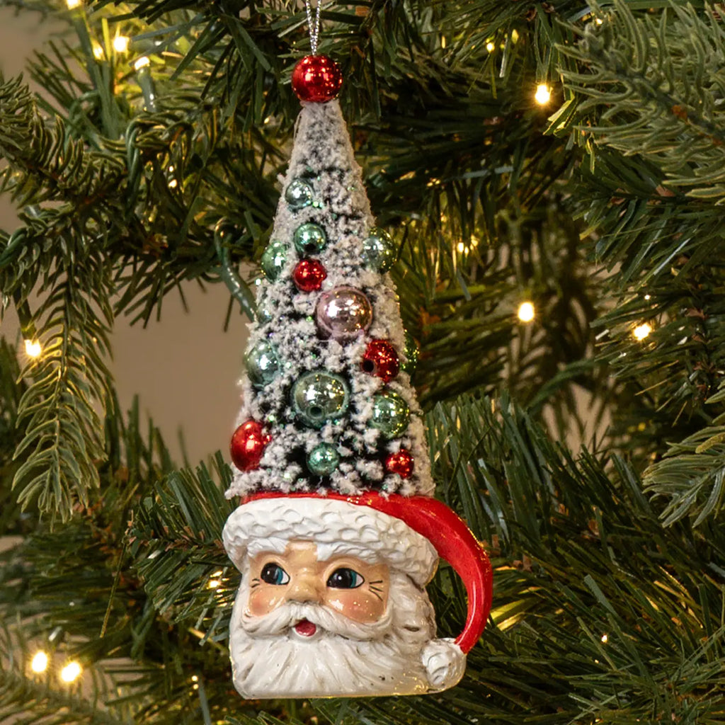 Christmas Ornament- Santa mug with Tree Ornament