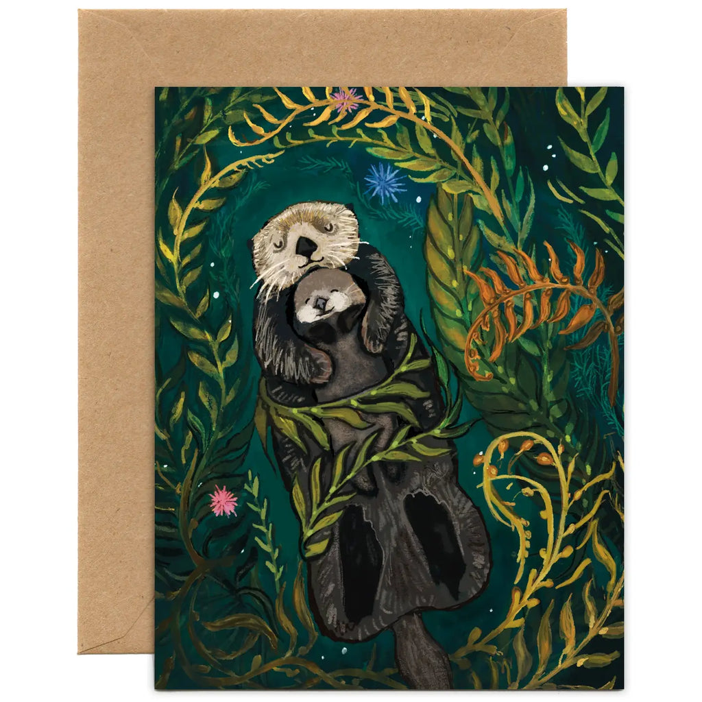Tiny and Snail Sea Otter Mama & Baby Everyday Card