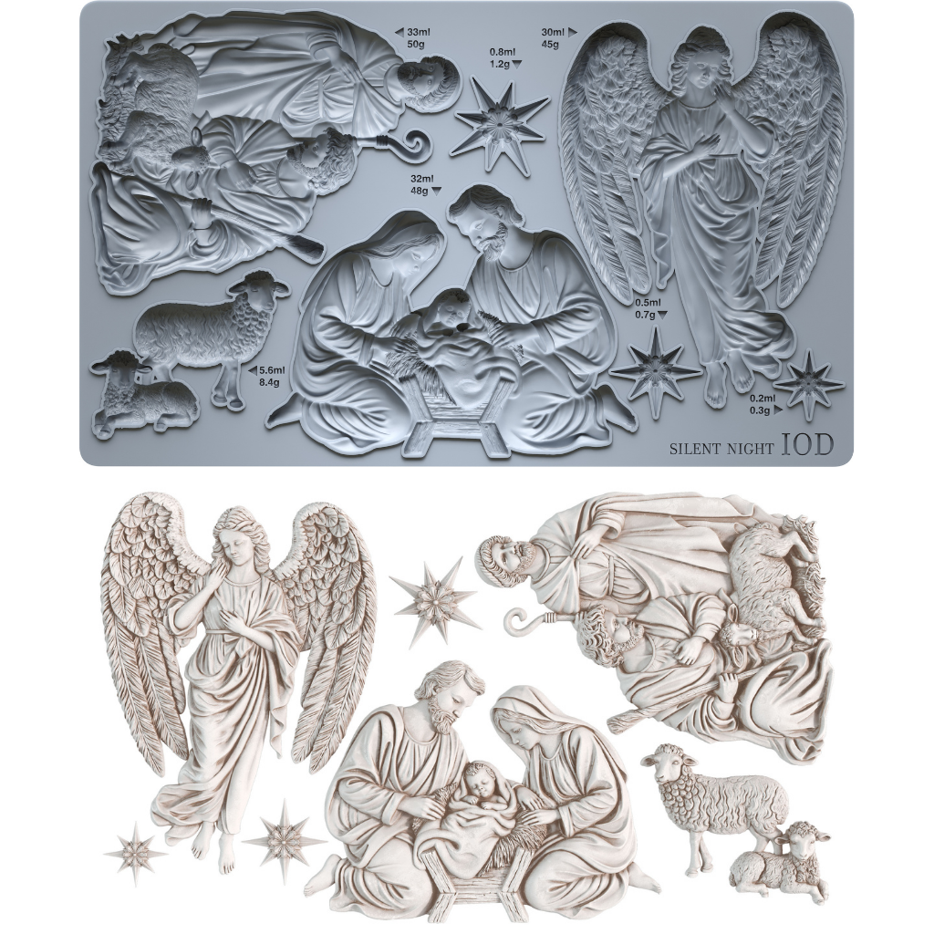 IOD Decor Mould Silent Night 6x10" by Iron Orchid Designs