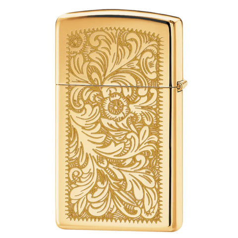 Zippo Lighter Slim Brass Venetian
