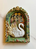 IOD Decor Mould Swans 6x10" by Iron Orchid Designs