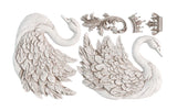 IOD Decor Mould Swans 6x10" by Iron Orchid Designs