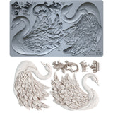 IOD Decor Mould Swans 6x10" by Iron Orchid Designs