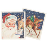 Retro Santa Claus Swedish Dishcloth Set #C287