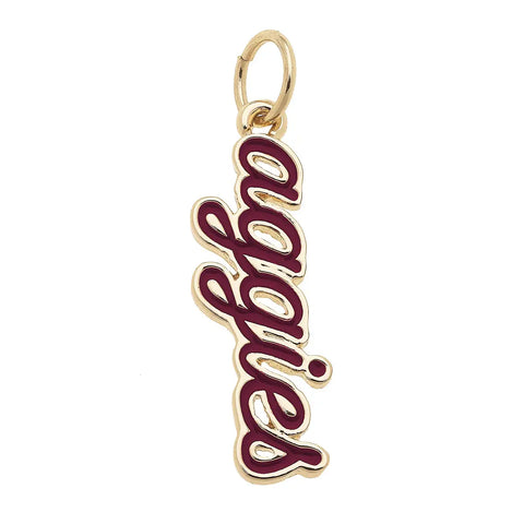Texas A&M Aggies enamel Script Charm