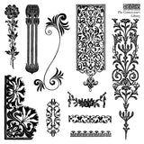 IOD Decor Stamp The Connoisseur's Library 6"x6" Four Sheets with Case by Iron Orchid Designs