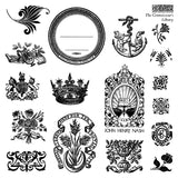 IOD Decor Stamp The Connoisseur's Library 6"x6" Four Sheets with Case by Iron Orchid Designs