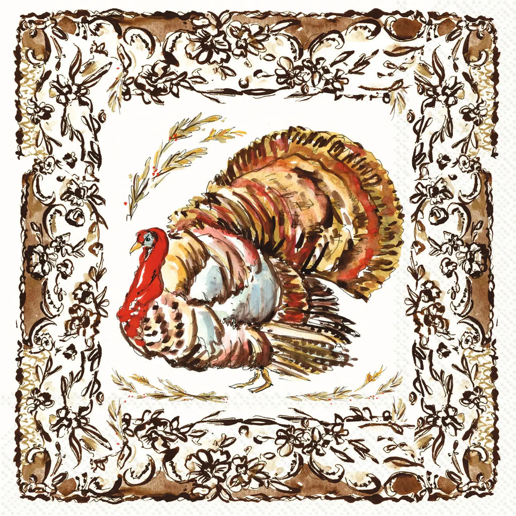 Fall Paper Lunch Napkins Turkey Collection