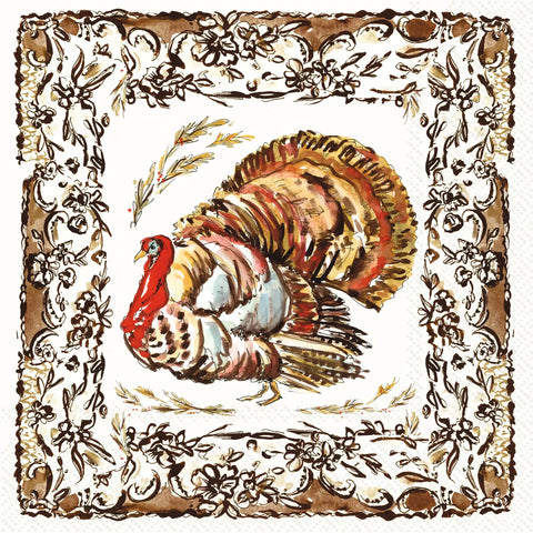 Fall Paper Lunch Napkins Turkey Collection
