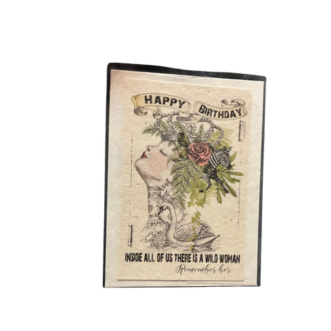 In the Land of Elsewhere Gift Card Happy Birthday Wild Woman