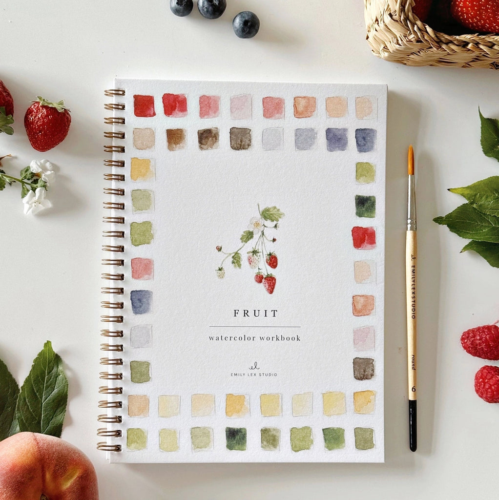 Emily Lex Studios Watercolor Workbook fruit