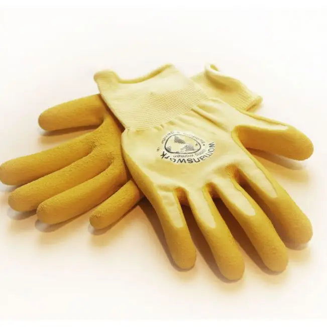 GARDEN WOMEN'S WEEDER GLOVES YELLOW MEDIUM