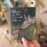 Tiny and Snail Welcome to This Wild World New Baby Card