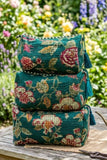 Quilted Makeup/Toiletry Bag- Green