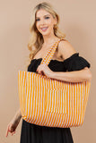 Quilted Tote Bag- Yellow