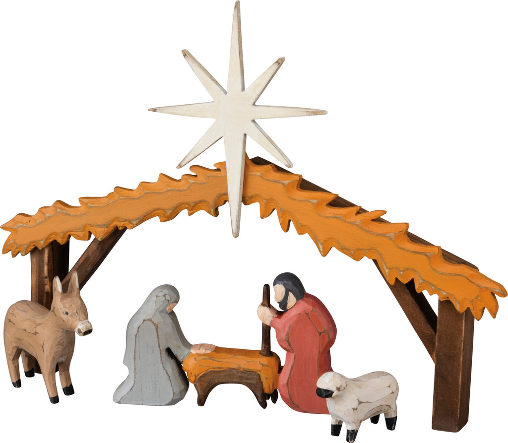 Christmas Nativity Wooden Holy Family Manger Scene #100-C106