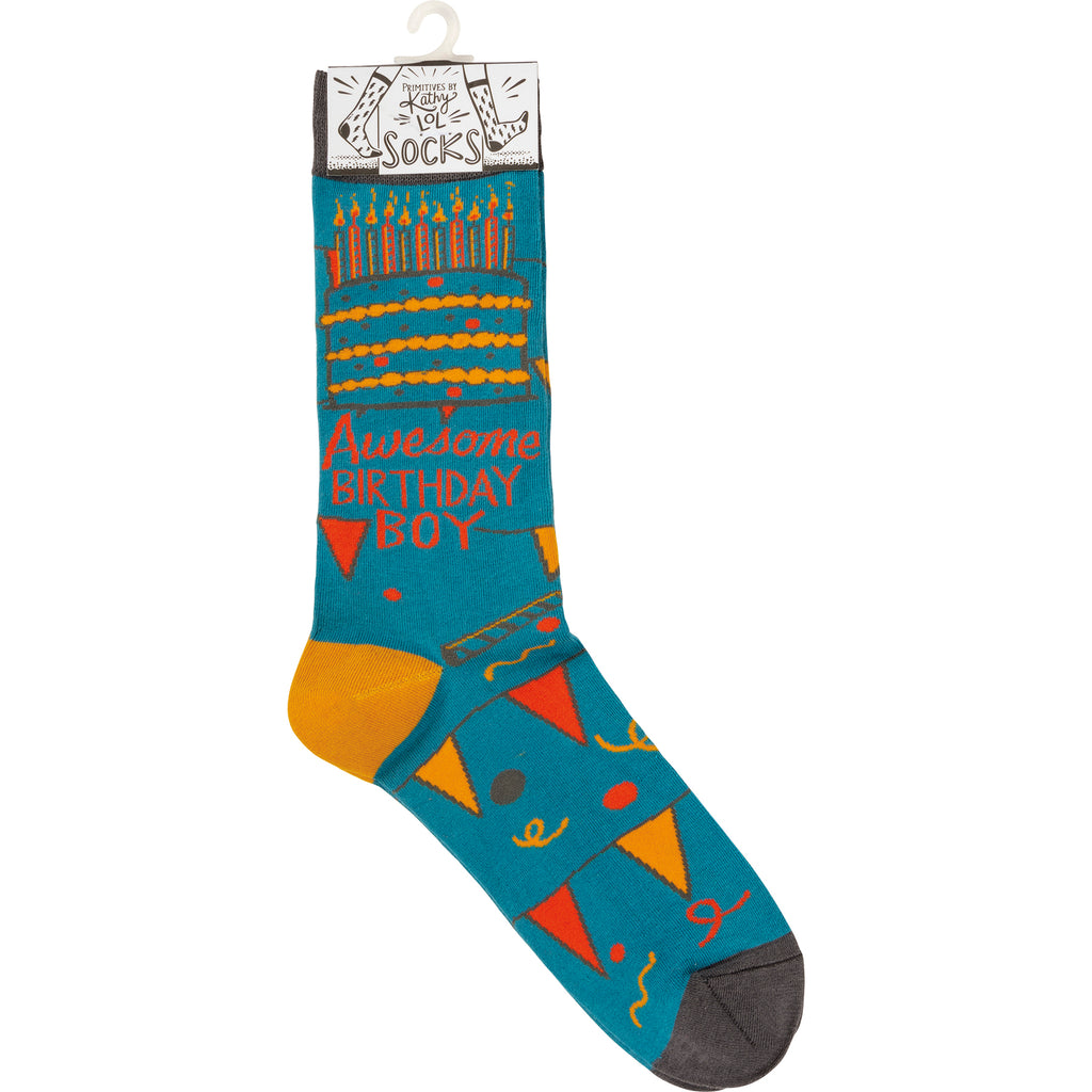 Socks "Awesome Birthday Boy" #100-S106