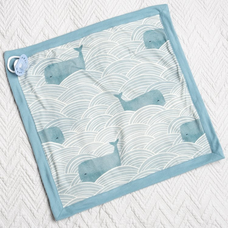 Baby Security Blanket Blue Whales #100-1240