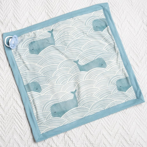 Baby Security Blanket Blue Whales #100-1240
