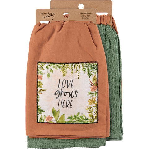 Kitchen Towel Set "Love Grows Here" #100-S231