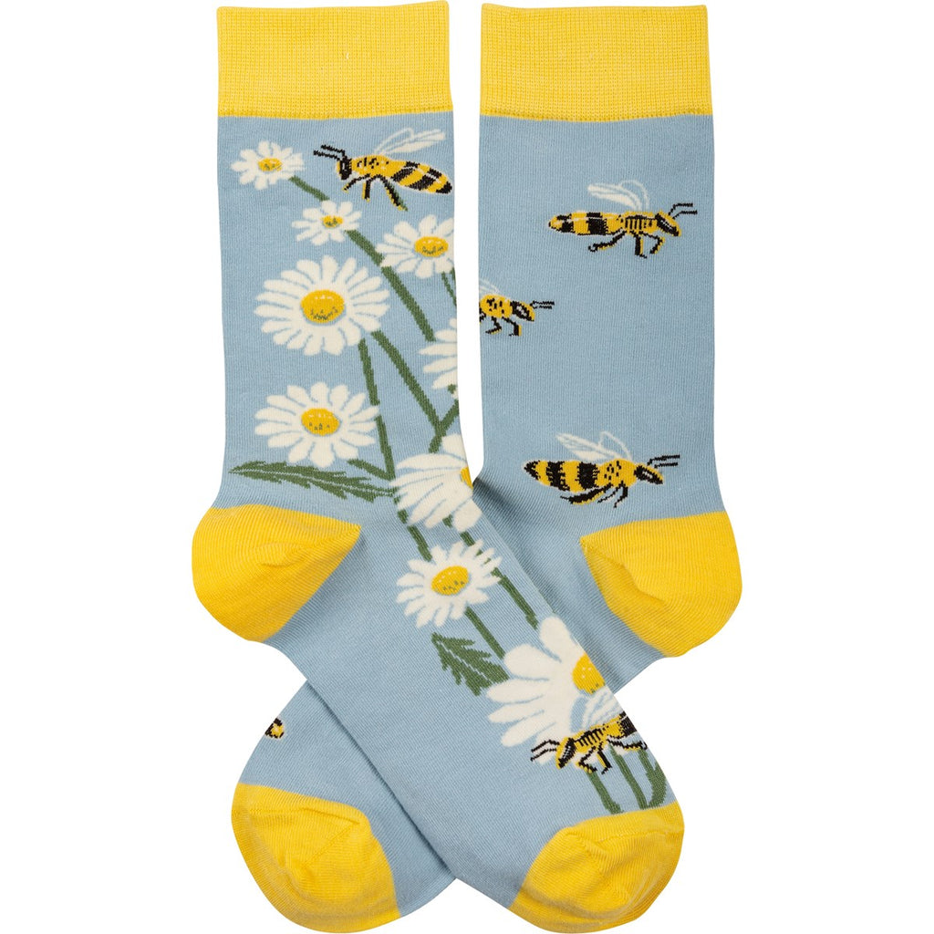 "Bees And Daisies" Socks #100-S136