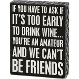 Box Sign " Wine Amateur" #100-1519