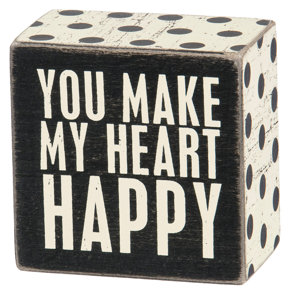 Box Sign "Heart Happy" #100-1485