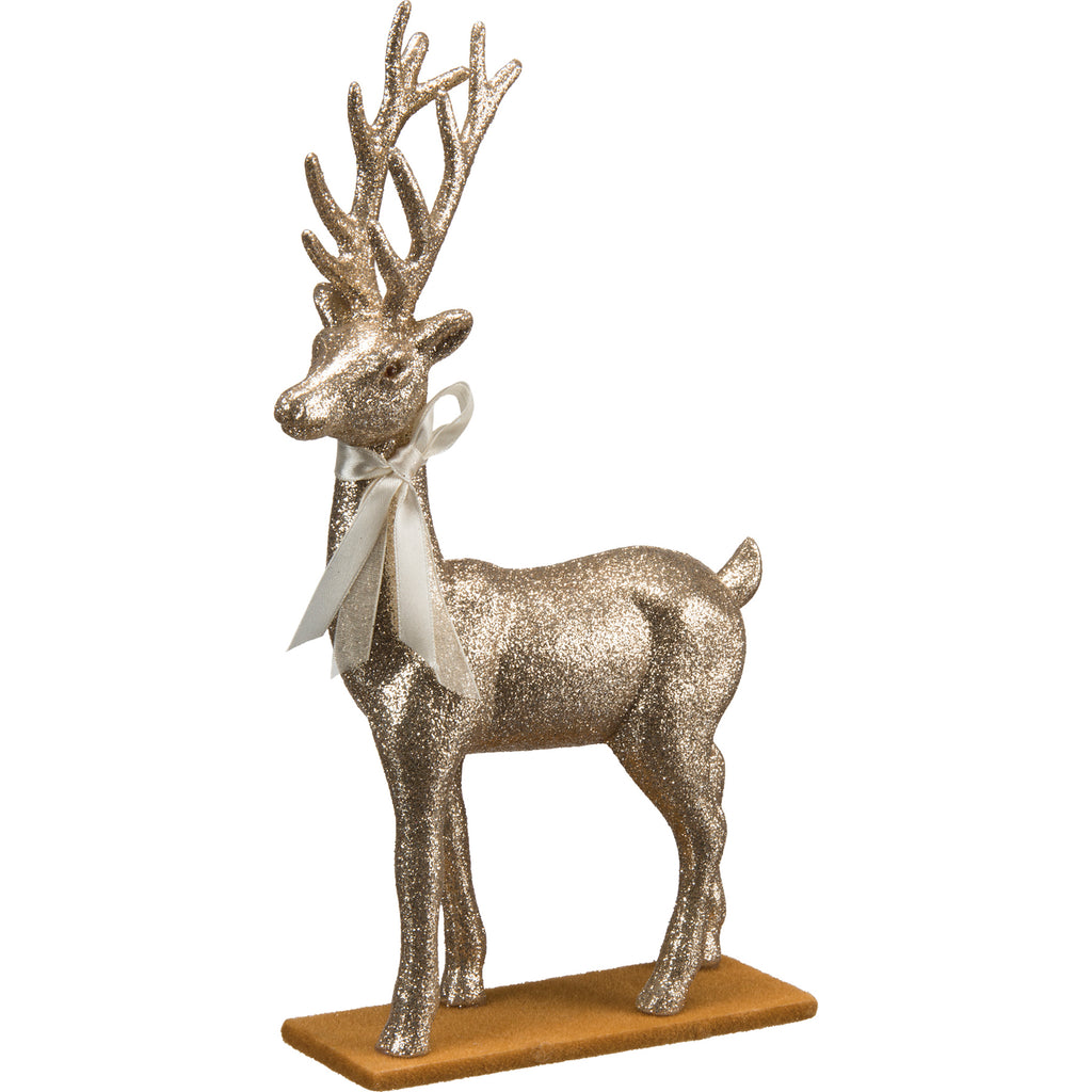 Christmas Reindeer Large Standing Champagne Glitter Deer #100-C115