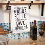 Kitchen Towel "More Wine In A Bottle So There Is" #100-S244