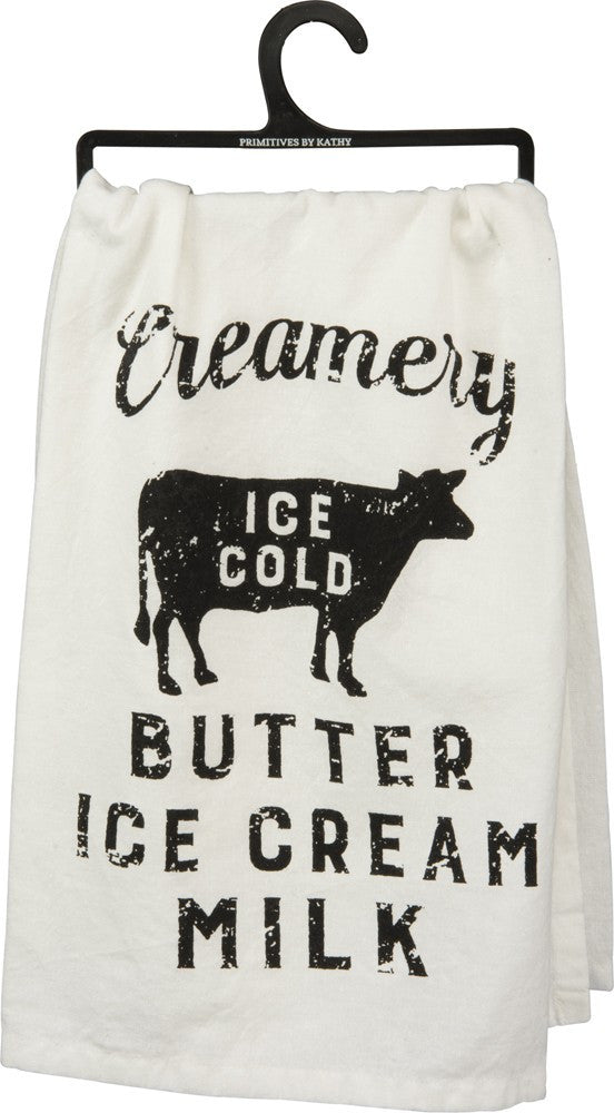 Tea Towel "Creamery Ice Cold Butter Ice Cream Milk”