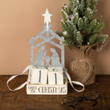 Christmas0 Countdown Blocks Wood and Tin Nativity #100-C118