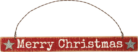 Slat Hanging Ornament - Merry Christmas #C160