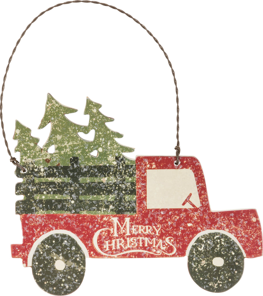 Christmas Ornament Christmas Tree in Red Truck #100-C139