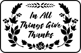 JRV Stencil In All Things Give Thanks