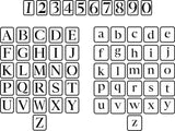 JRV Stencil Uppercase, Lowercase and Numbers Bundle