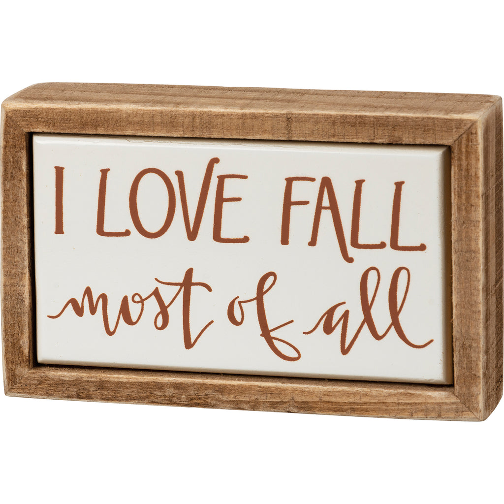 I Love Fall Box Sign #100-H150