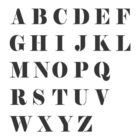 JRV Stencil Uppercase Alphabet