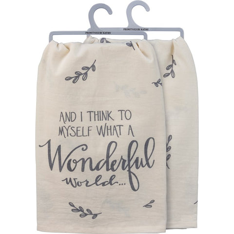 Tea Towel "Wonderful World” #100-S241