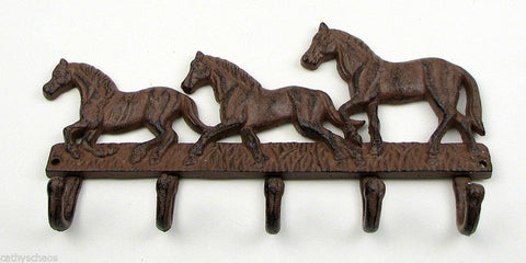 Cast Iron Horse Wall Hook Key or Coat Rack Western Decor  #100-140