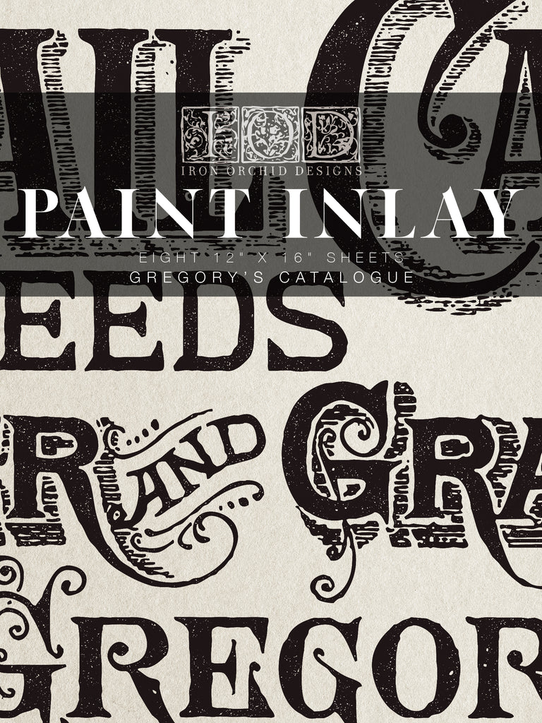 IOD Paint Inlay Gregory's Catalogue by Iron Orchid Designs Gregory Catalog