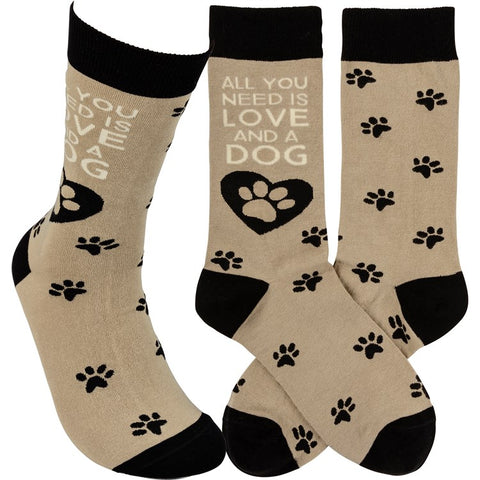 Socks "Love and a Dog” #S102