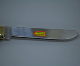 Trophy Hunter Two Blade Vintage 4" Pocket Knife White Faux Carved Handle
