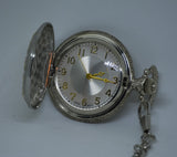 Vintage Eagle American Pocket Watch Silver and Gold Japan MOVT